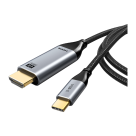 Кабель-адаптер с оплёткой CABLETIME USB-C — HDMI 2.0 (1 м) - фото 2